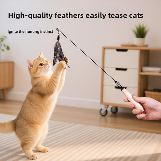 Feather Teaser Wand for Cats
