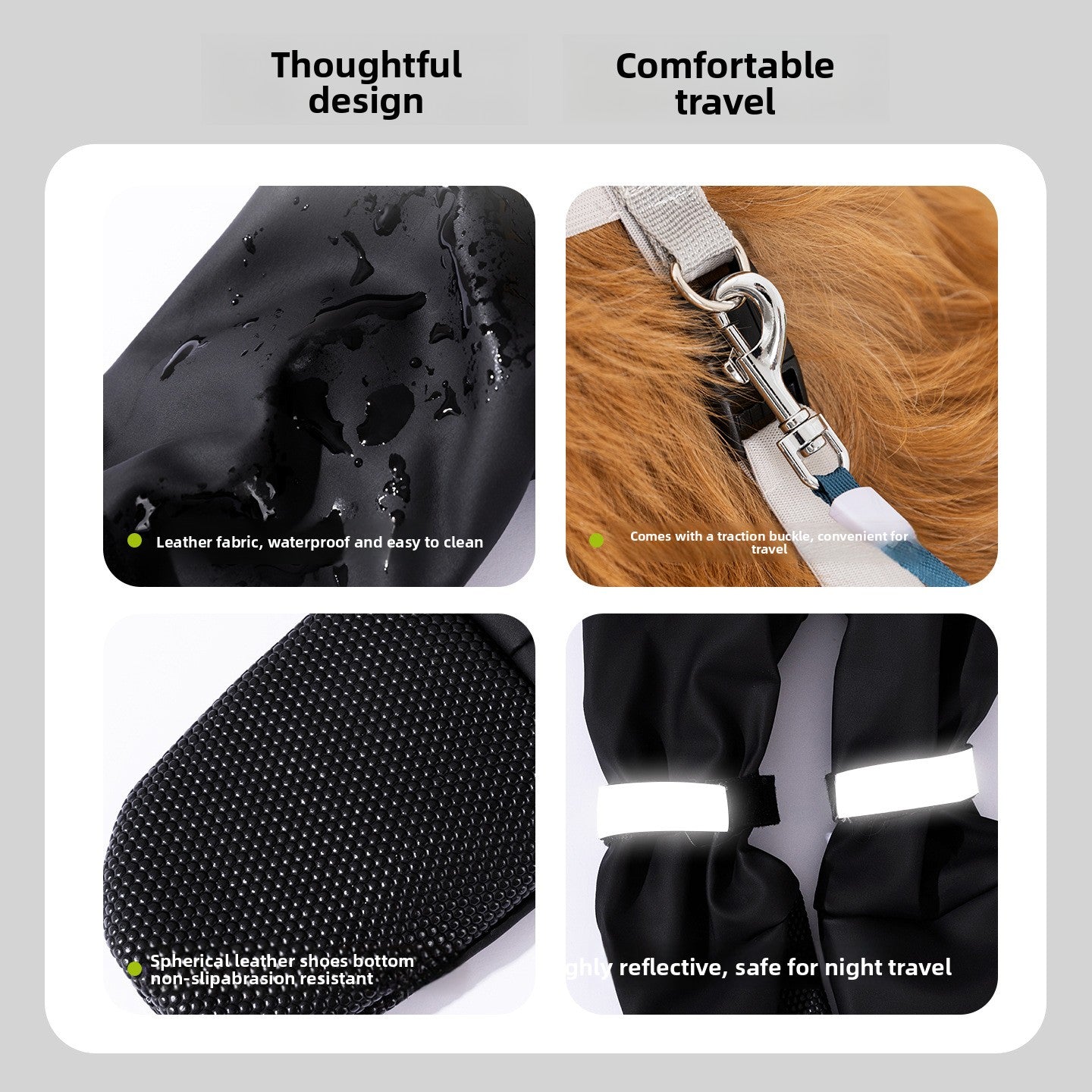 Waterproof Dog Shoes with Anti-Slip Design
