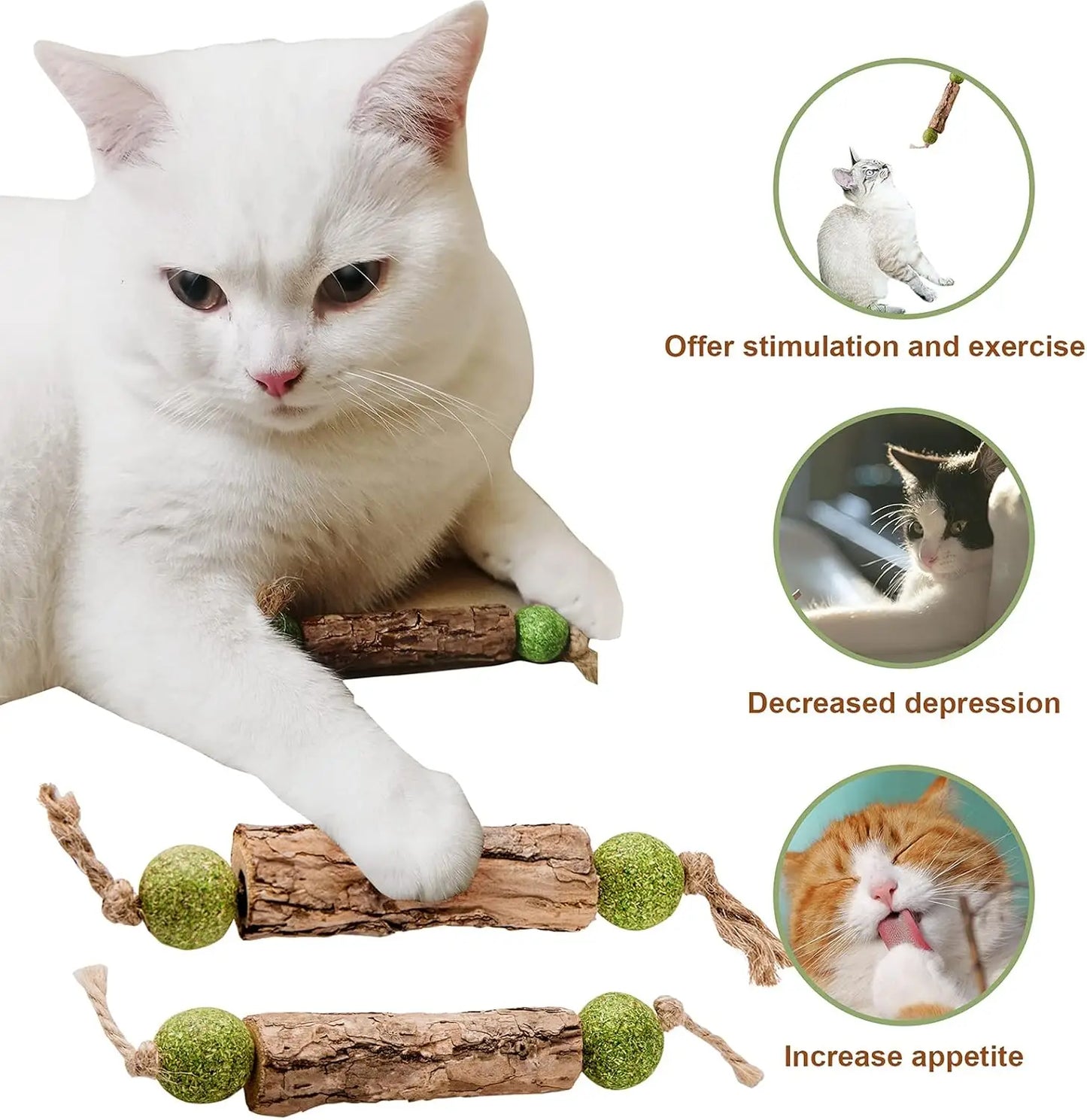 1Pc Cat Cleaning Teeth Pure Natural Catnip