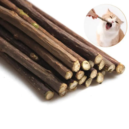 100Pcs/Lot Natural Matatabi Pet Cat Snacks Sticks Cleaning Tooth 
