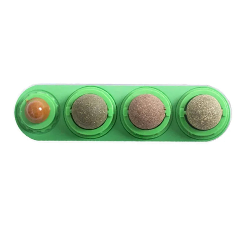 4 in 1 Rotating Catnip Silver Vine Ball 