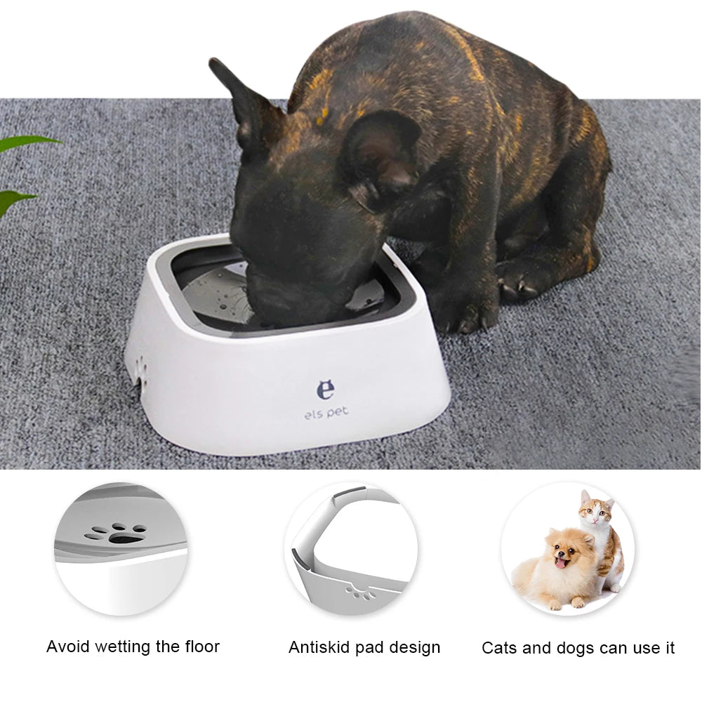  Dog Drinking Water Floating Bowl Non-Wetting 