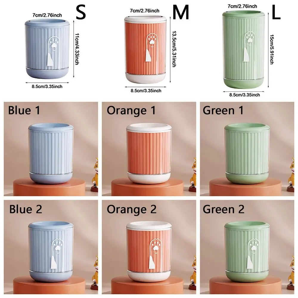 Automatic Pet Foot-Washing Cup Detachable Soft Dog Foot Cleaning Cup Quick Wash Portable Paw Cleaner Device Pet Beauty