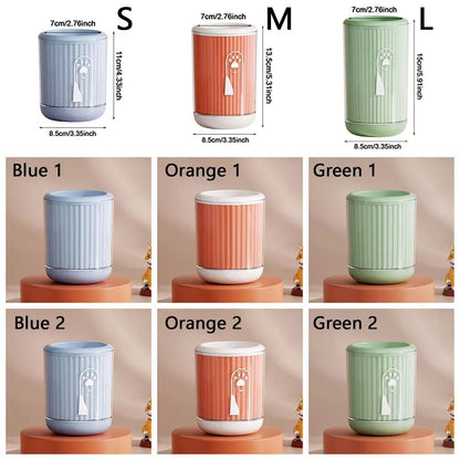 Automatic Pet Foot-Washing Cup Detachable Soft Dog Foot Cleaning Cup Quick Wash Portable Paw Cleaner Device Pet Beauty