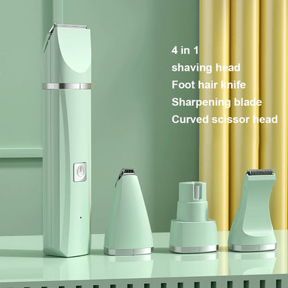 Dog Clipper Cat Hair Clippers Pet Grooming Haircut Nail Trimmer Set 4 in 1 Cordless Rechargeable Professional Pet Grooming Tool
