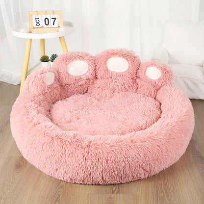 Fluffy Dog and Cats Bed Winter  Basket