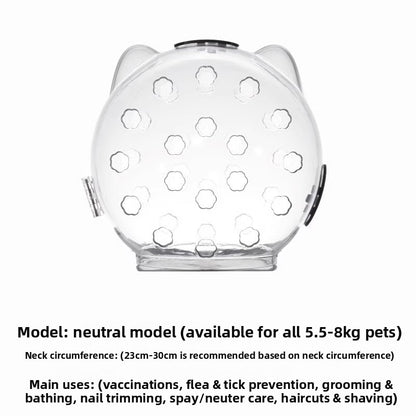 Adjustable Pet Safety Collar for Grooming